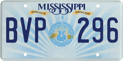 MS license plate BVP296