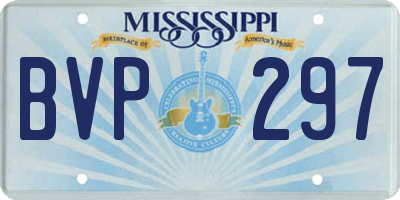 MS license plate BVP297