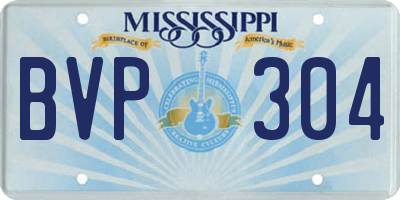 MS license plate BVP304