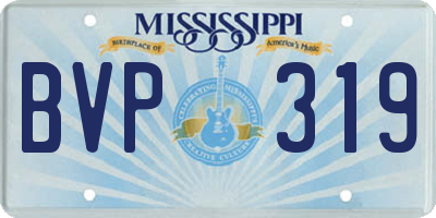MS license plate BVP319