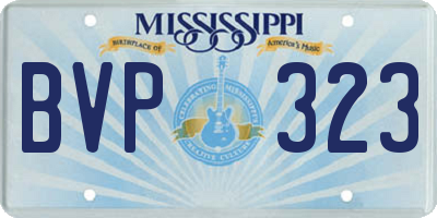MS license plate BVP323