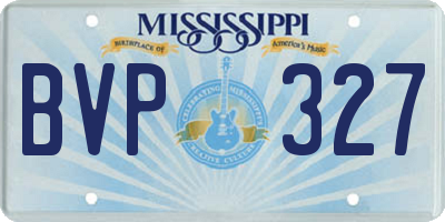 MS license plate BVP327