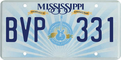 MS license plate BVP331