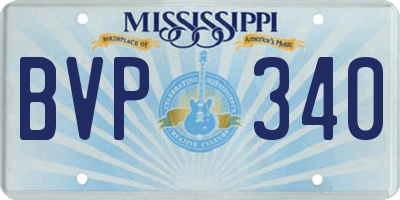 MS license plate BVP340