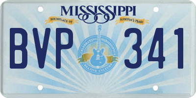 MS license plate BVP341