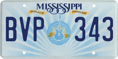 MS license plate BVP343