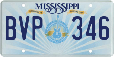 MS license plate BVP346