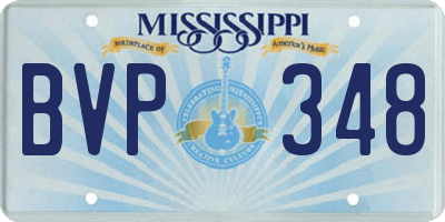 MS license plate BVP348
