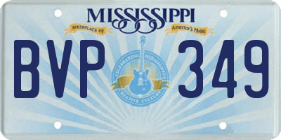 MS license plate BVP349