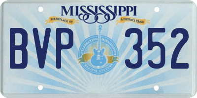MS license plate BVP352