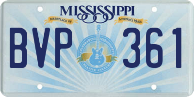 MS license plate BVP361