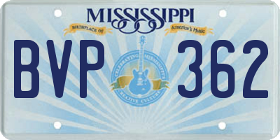 MS license plate BVP362