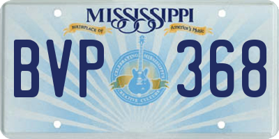 MS license plate BVP368
