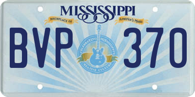 MS license plate BVP370