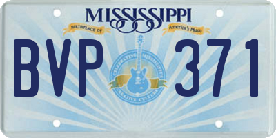 MS license plate BVP371