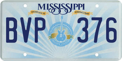 MS license plate BVP376