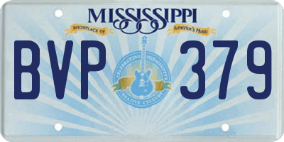 MS license plate BVP379