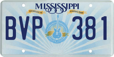 MS license plate BVP381