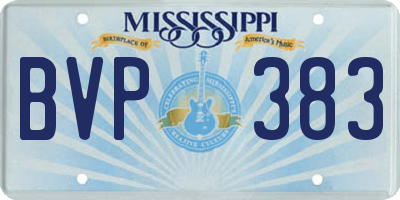 MS license plate BVP383
