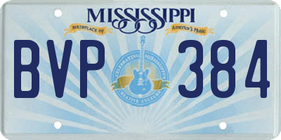 MS license plate BVP384