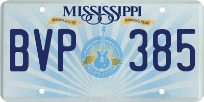 MS license plate BVP385