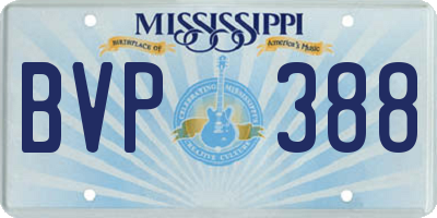 MS license plate BVP388