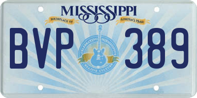 MS license plate BVP389