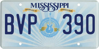 MS license plate BVP390