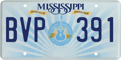 MS license plate BVP391