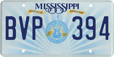 MS license plate BVP394