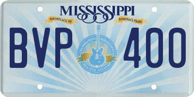 MS license plate BVP400