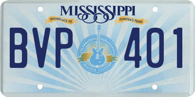 MS license plate BVP401