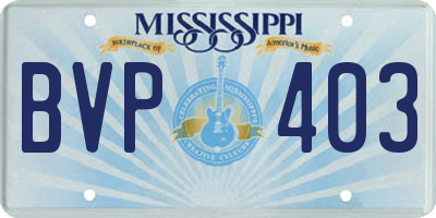 MS license plate BVP403