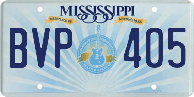 MS license plate BVP405