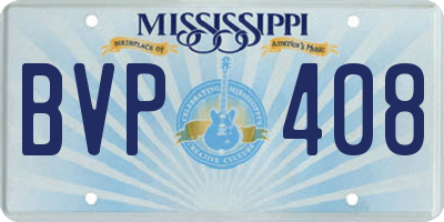MS license plate BVP408