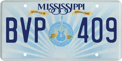 MS license plate BVP409