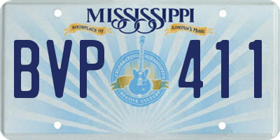 MS license plate BVP411