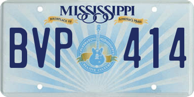 MS license plate BVP414