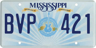 MS license plate BVP421