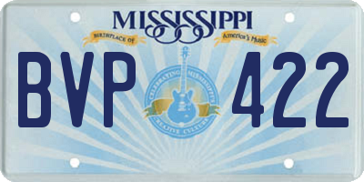 MS license plate BVP422