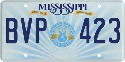 MS license plate BVP423