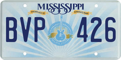 MS license plate BVP426