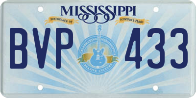 MS license plate BVP433