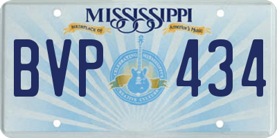MS license plate BVP434
