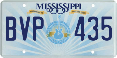 MS license plate BVP435