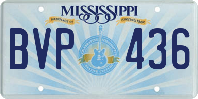MS license plate BVP436