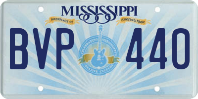 MS license plate BVP440