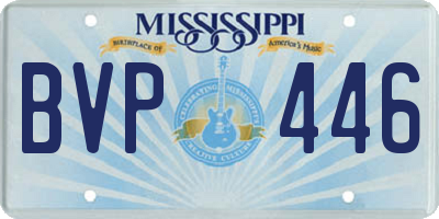 MS license plate BVP446