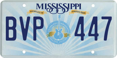 MS license plate BVP447