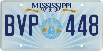 MS license plate BVP448